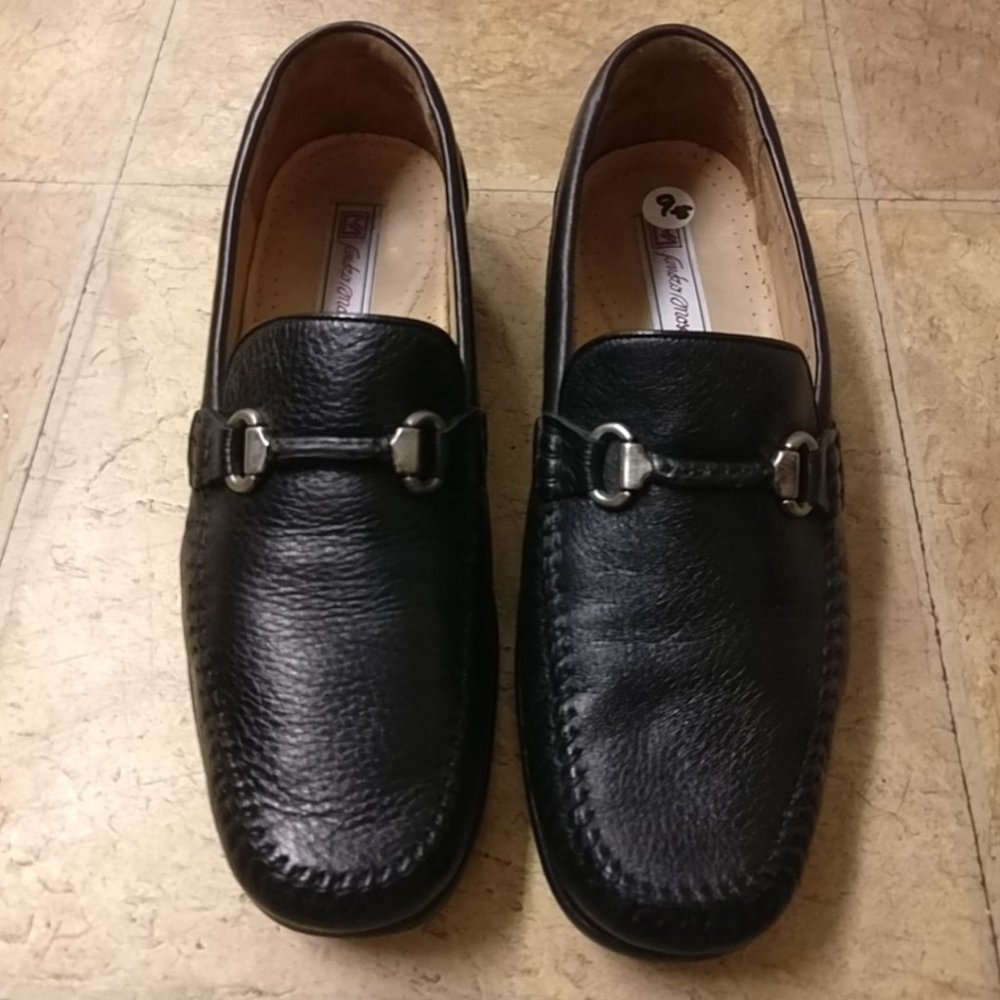 Sandro Moscoloni 9.5M horsebit black driver loafer